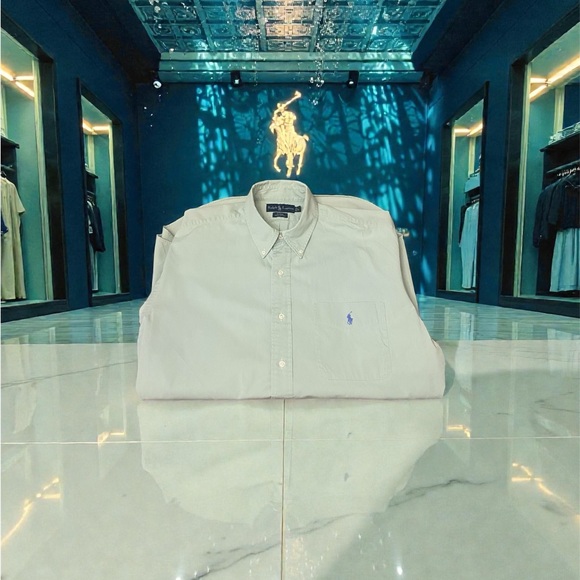 Ralph Lauren Blake Button Down Shirt Men’s L Green 100% Cotton Classic Fit - Picture 3 of 8